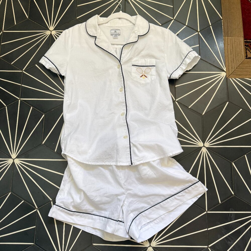 Petite Plume White Cotton sleep set, size S - Picture 3 of 7